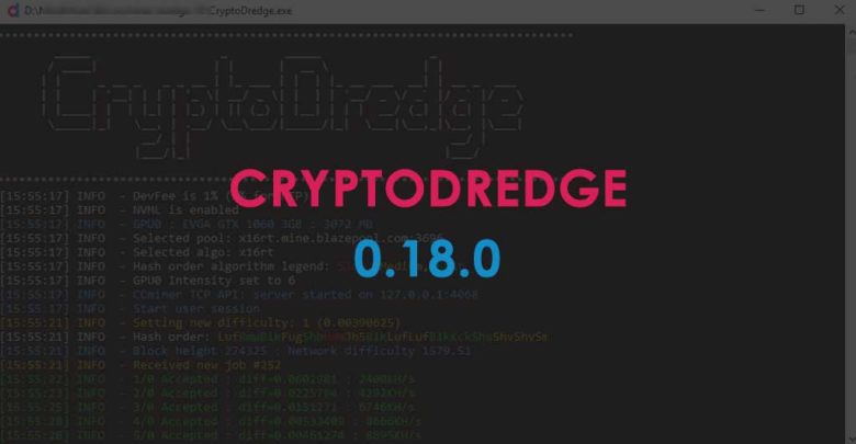 CryptoDredge version 0.18.0