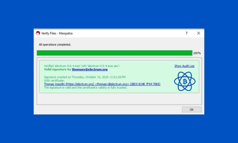 electrum gpg signature