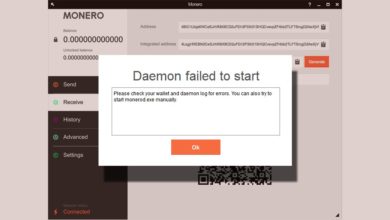Monero GUI daemon error