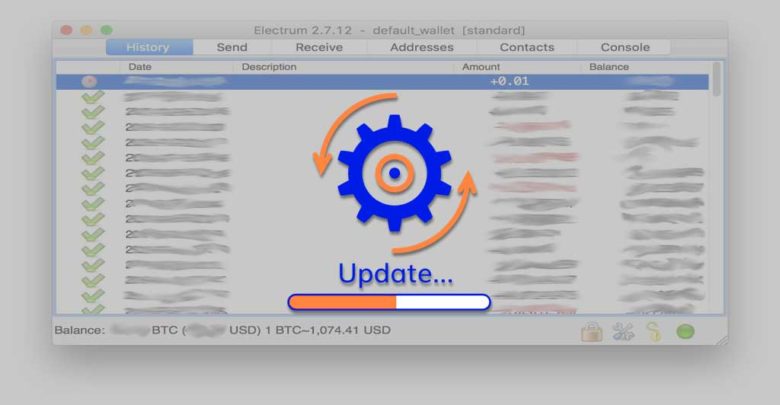 Upgrade Bitcoin electrum wallet