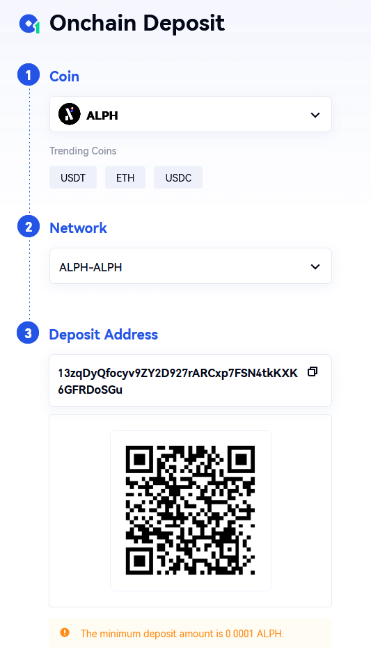 alph exchange address
