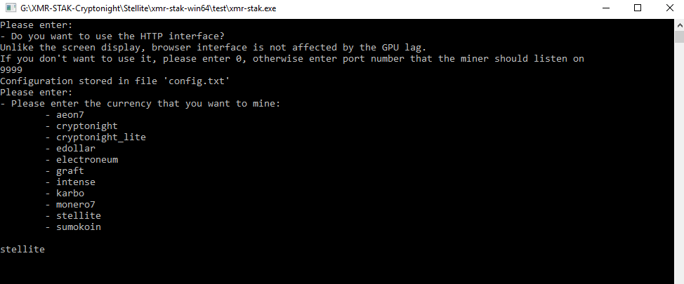 xmr stak currency list