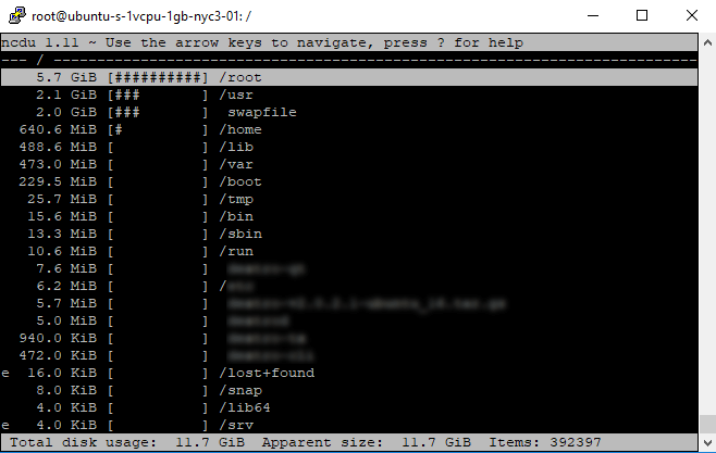 VPS Disk RAM CPU usage
