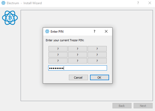 trezor electrum pin